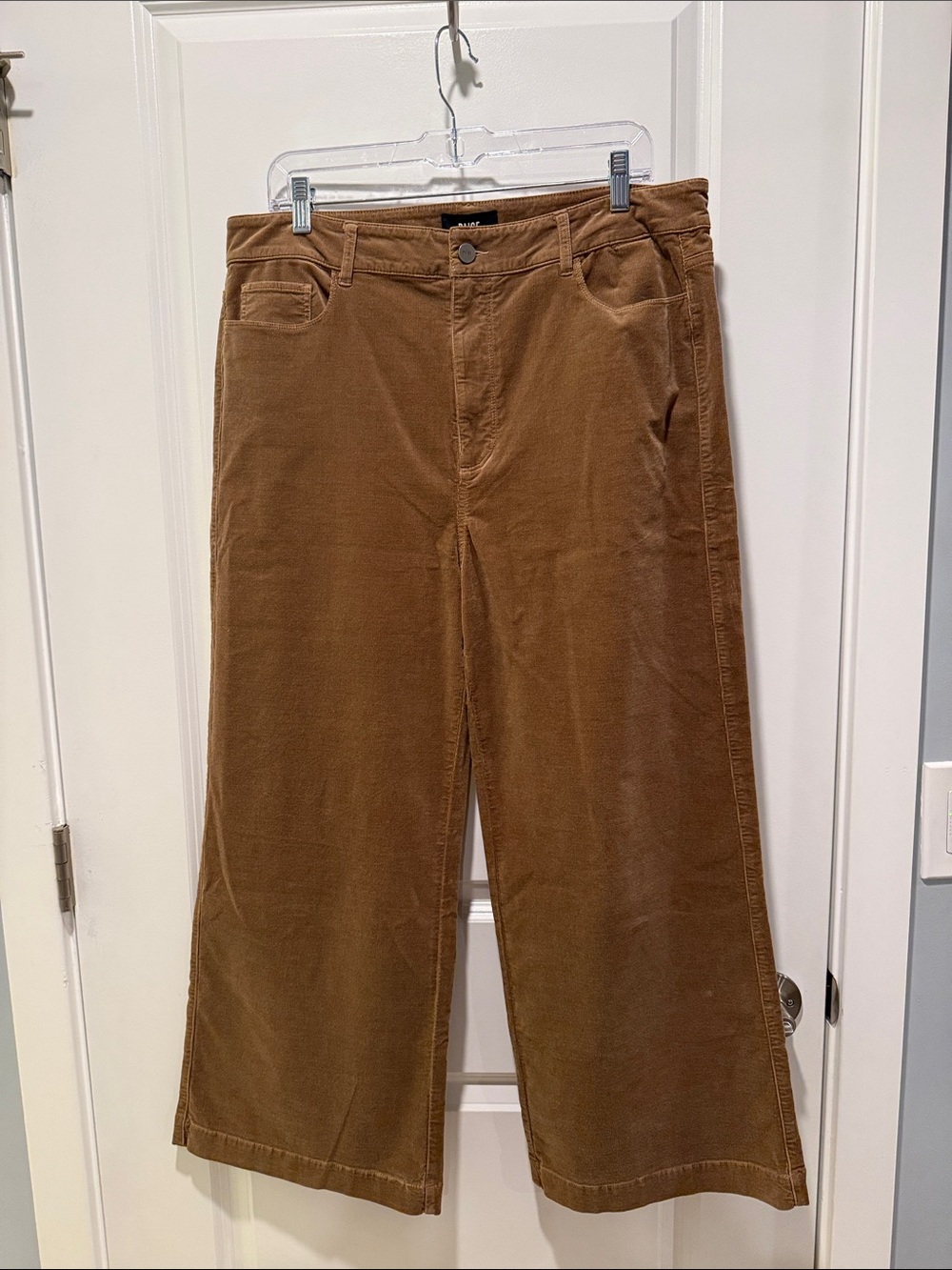 Women’s Paige Anessa Wide-Leg Corduroy Jeans in Burnt Sugar NWT